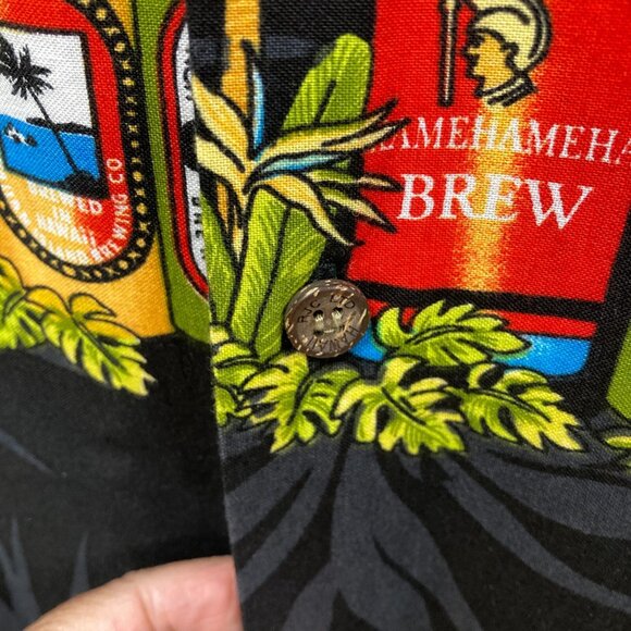 RJC Ltd. Men's Hawaiian Shirt, Sz XL, Beer Palm Trees, Short Sleeves Button Up - Picture 8 of 8